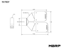 Load image into Gallery viewer, MBRP Universal Carbon Fiber Dual Tip 3.5in OD/2.5in Inlet - DTX Performance