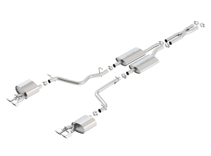 Borla 11-14 Dodge Challenger 3.6L AT/MT RWD 2Dr Single Split Rear Exit Rectangle Tip Catback Exhaust - DTX Performance