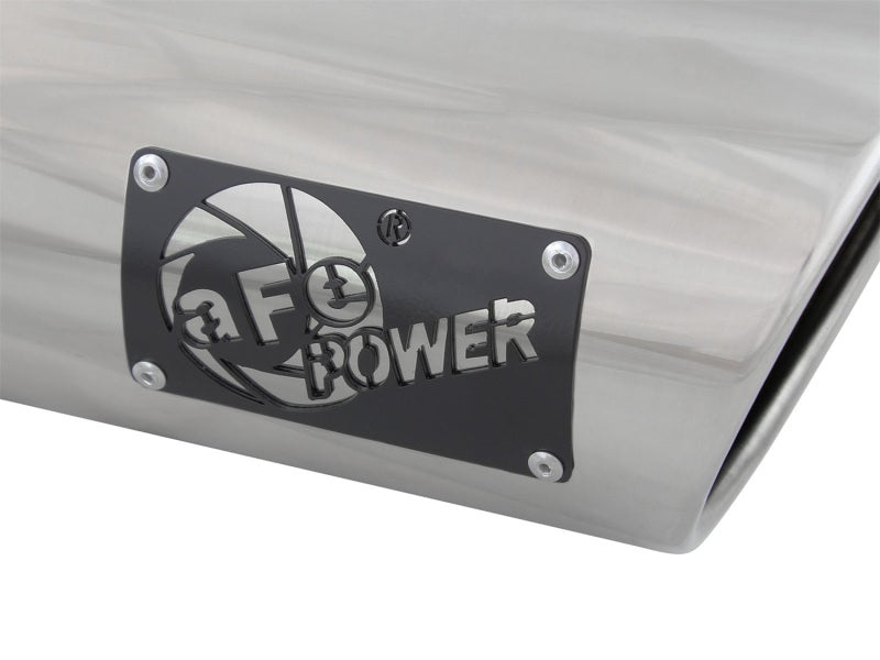 aFe MACH Force-Xp 3in Inlet x 4in Outlet x 9in Length 304 Stainless Steel Exhaust Tip Polished - DTX Performance