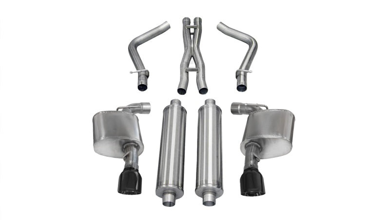 Corsa 12-13 Dodge Charger SRT-8 6.4L V8 Black Sport Cat-Back Exhaust - DTX Performance