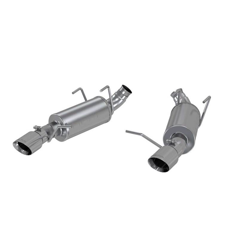 MBRP 11-14 Ford Mustang V6 3in. Dual Muffler Axle Back Split Rear Exhaust System AL - DTX Performance