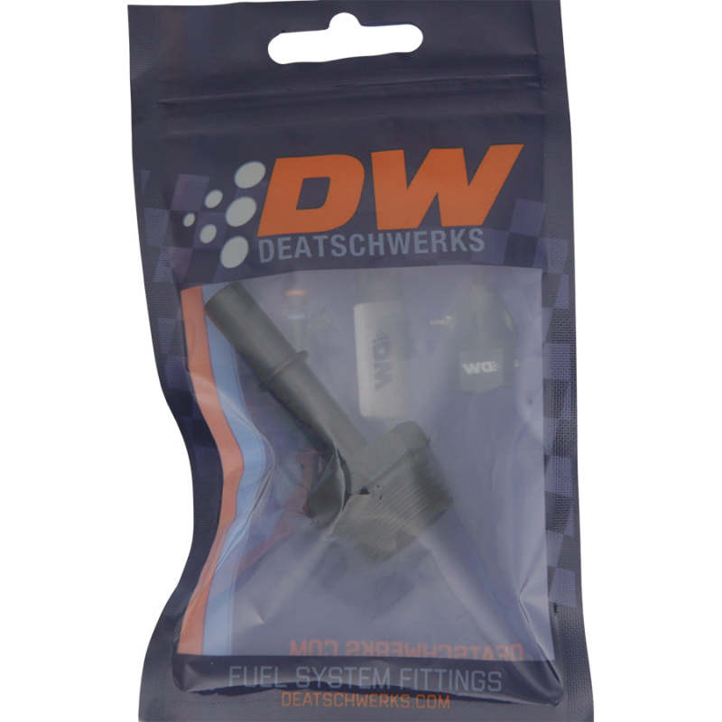 DeatschWerks 10AN ORB Male to 3/8in Male EFI Quick Connect Adapter - Anodized Matte Black - DTX Performance