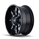 ION Type 184 20x9 / 6x135 BP / 18mm Offset / 106mm Hub Satin Black/Milled Spokes Wheel