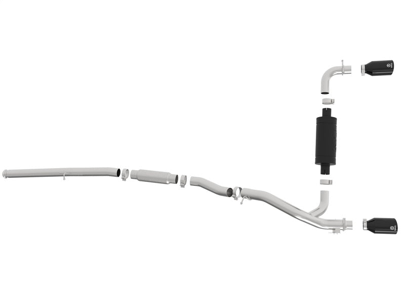 aFe Takeda 3in 304 SS Cat-Back Exhaust System w/ Black Tips 16-18 Ford Focus RS I4-2.3L (t) - DTX Performance