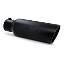 Load image into Gallery viewer, MBRP Universal Tip 6in OD Rolled End 4in Inlet 18in L Black Coated Exhaust Tip - DTX Performance