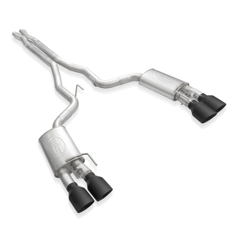 Stainless Works 2020 Ford GT500 Legend Catback X-Pipe Exhaust Factory Connect - Black Tips - DTX Performance