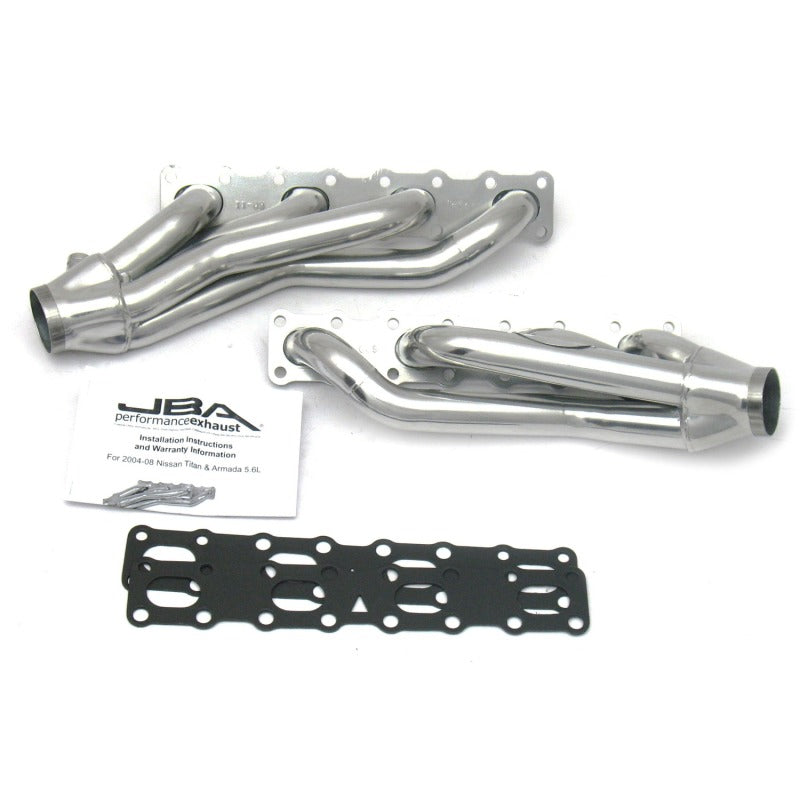 JBA 04-15 Nissan 5.6L VK56DE Oval Port 1-5/8in Primary Silver Ctd Cat4Ward Header - DTX Performance