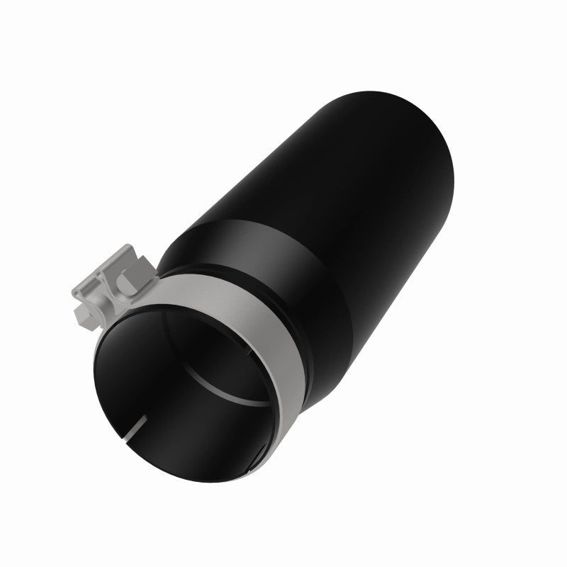 MagnaFlow Tip Stainless Black Coated Single Double Round Single Outlet 5in Dia 4in Inlet 13in L - DTX Performance