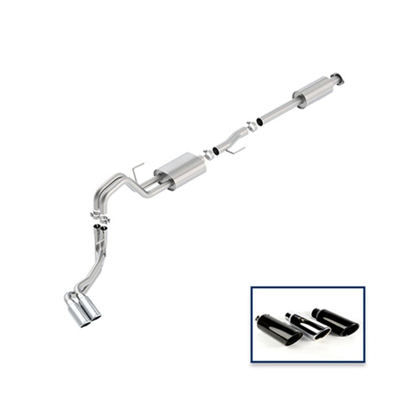 Ford Racing 15-18 F-150 5.0L Cat-Back Sport Exhaust System - Side Exit Chrome Tips - DTX Performance