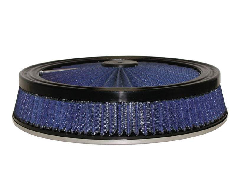 aFe MagnumFLOW Air Filters Round Racing P5R A/F TOP Racer 14D x 3H (Blk/Blue) - DTX Performance