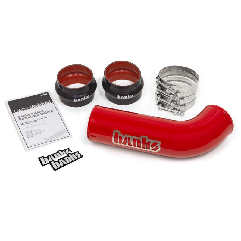 Banks Power 17-19 GM 2500/3500 6.6L L5P Intake Resonator Delete System - Red - DTX Performance