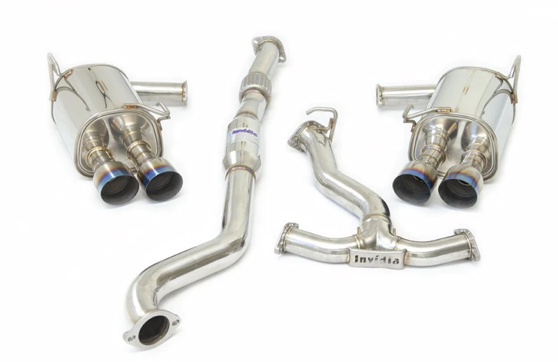 Invidia 2022+ Subaru WRX Q300 Single Layer Titanium Burnt Quad Tip Cat-back Exhaust - DTX Performance