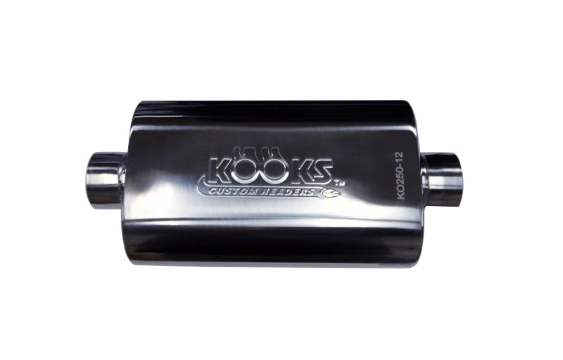 Kooks Universal 2 1/2in Center/Center Oval Muffler (4x8x12) - DTX Performance