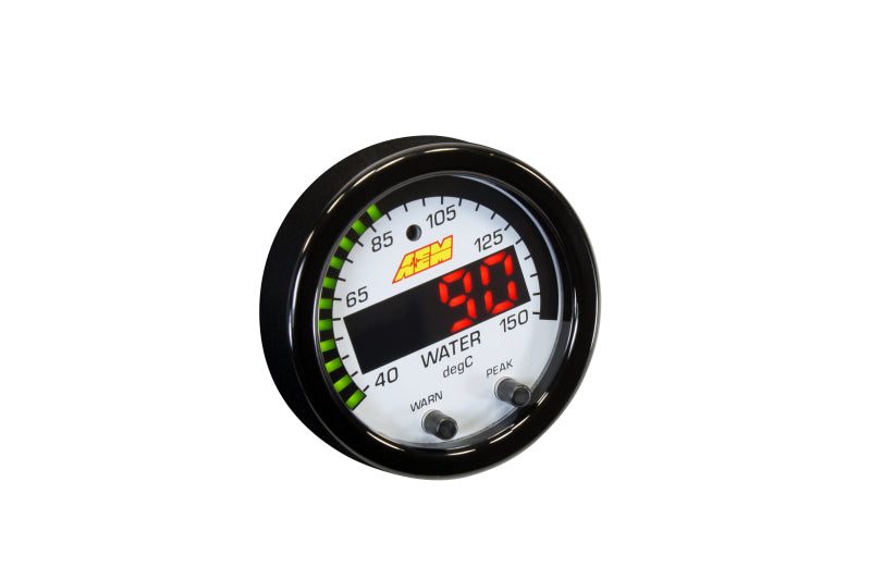 AEM X-Series Temperature 100-300F Gauge Kit (ONLY Black Bezel and Water Temp. Faceplate) - DTX Performance