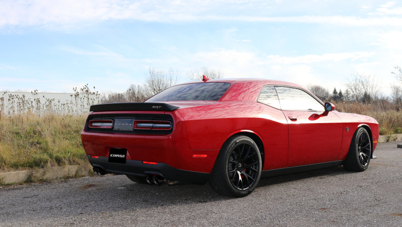 Corsa 15-17 Dodge Challenger Hellcat Dual Rear Exit Sport Exhaust w/ 3.5in Black Tips - DTX Performance