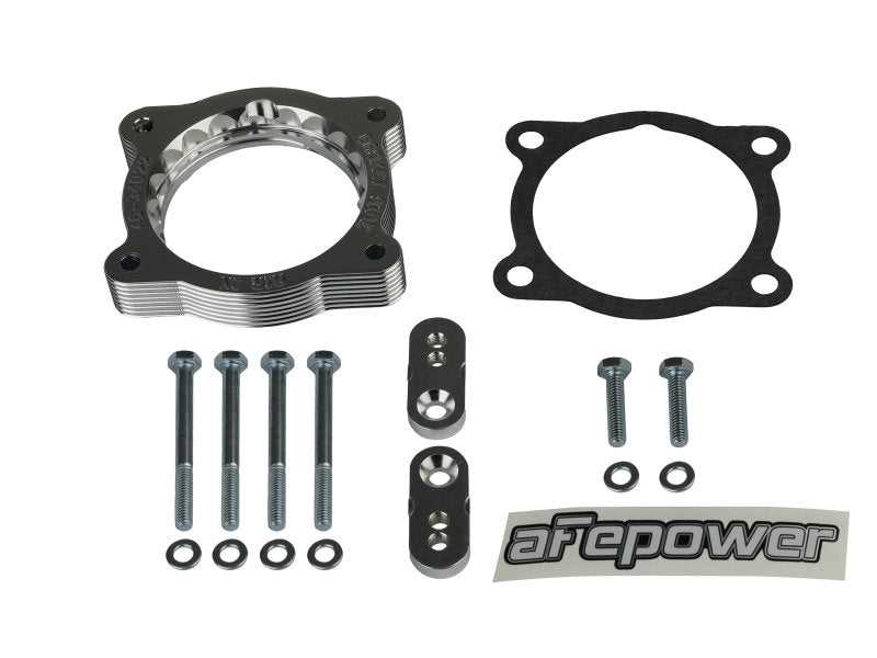 aFe 02-09 Chevrolet Trailblazer/ 02-09 GMC Envoy L6 4.2L Silver Bullet Throttle Body Spacer - Silver - DTX Performance