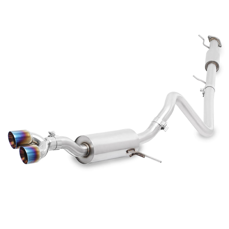 Mishimoto 14-16 Ford Fiesta ST 1.6L 2.5in Stainless Steel Resonated Cat-Back Exhaust w/ Burnt Ti - DTX Performance