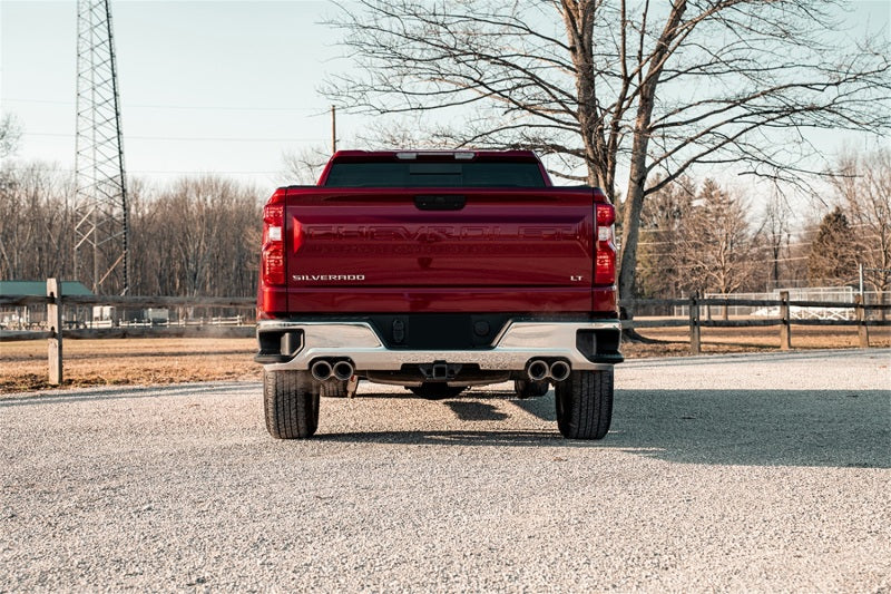 Corsa 19-23 Chevrolet Silverado 1500 Cat-Back Dual Rear Exit with Twin 4in Polished Pro-Series Tips - DTX Performance