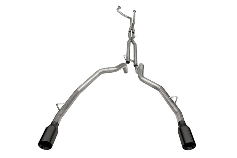 Corsa 21-22 Dodge Ram TRX Crew Cab Baja Catback Exhaust Dual Rear Black Tip - DTX Performance