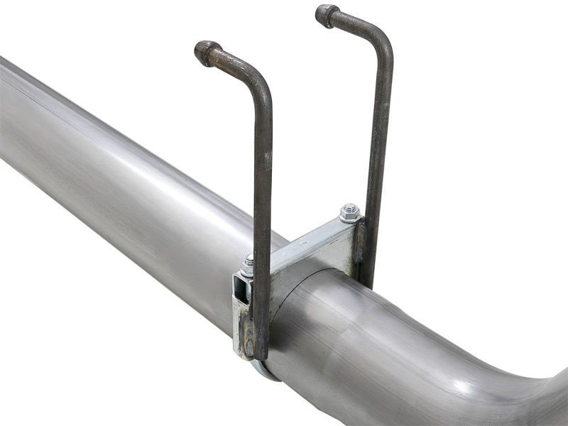 aFe Rebel XD 4in SS Down-Pipe Back Exhaust w/Dual Polished Tips 17-18 Ford Diesel Trucks V8-6.7L(td) - DTX Performance