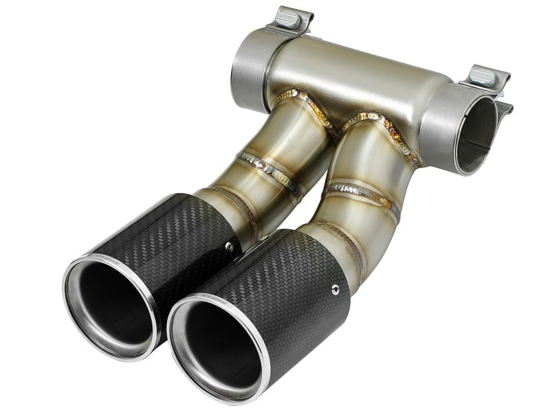 aFe Power 13-14 Porsche Cayman S / Boxster S Carbon Fiber Exhaust Tip Upgrade - DTX Performance