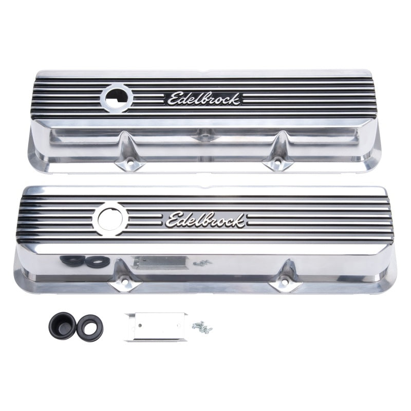 Edelbrock Valve Covers Elite II Ford FE 1958-76 Polished - DTX Performance