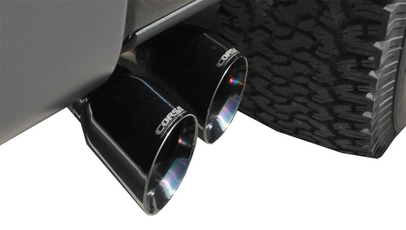 Corsa 11-14 Ford F-150 Raptor 6.2L V8 133in Wheelbase Black Xtreme Cat-Back Exhaust - DTX Performance