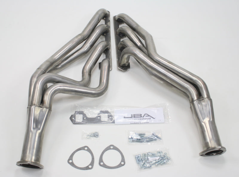 JBA 65-73 Ford Mustang 260-302 SBF 4 Speed C4/C6/AOD 1-3/4in Primary Raw 409SS Long Tube Header - DTX Performance