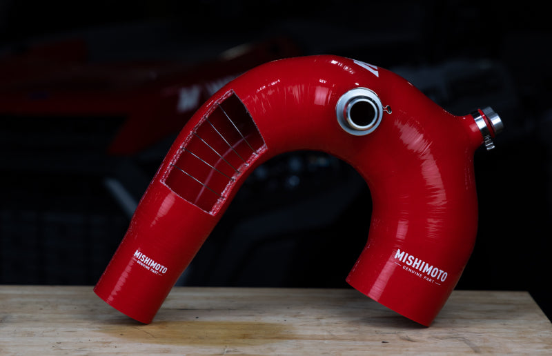 Mishimoto 2016+ Polaris RZR XP Turbo Silicone Intake J-Tube - Red - DTX Performance