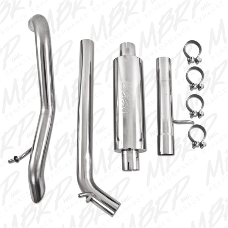 MBRP 2007-2009 Jeep Wrangler (JK) 3.8L V6 4 dr Off-Road Tail Pipe Muffler before Axle - DTX Performance