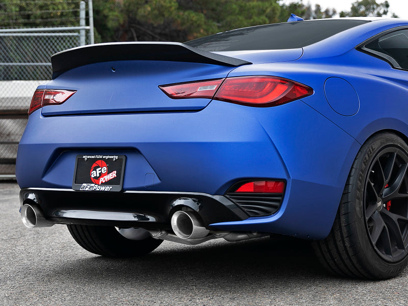 aFe POWER Takeda 2.5in 304 SS Axle-Back Exhaust w/ Polished Tips 17-19 Infiniti Q60 V6-3.0L (tt) - DTX Performance