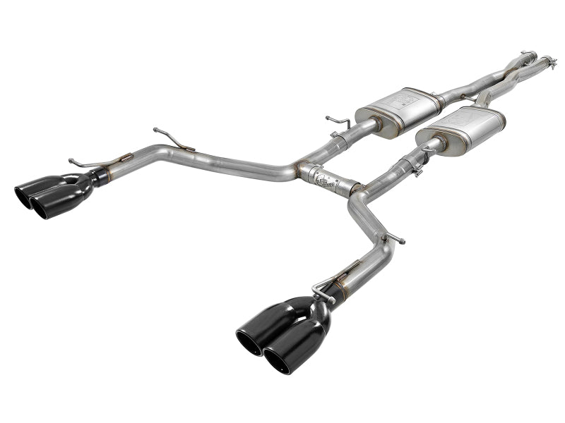 aFe MACH Force-Xp 2-1/2in 304 SS Cat-Back Exhaust 15-21 Dodge Challenger V6-3.6L - Quad Black Tip - DTX Performance