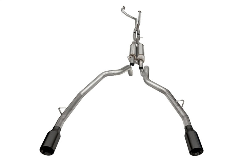 Corsa 21-22 Dodge Ram TRX Crew Cab Xtreme Catback Exhaust Dual Rear Black Tip - DTX Performance