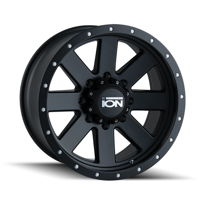 ION Type 134 20x10 / 5x150 BP / -19mm Offset / 110mm Hub Matte Black/Black Beadlock Wheel - DTX Performance