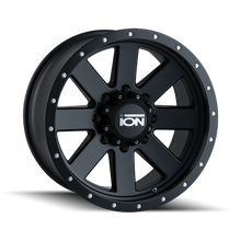 Load image into Gallery viewer, ION Type 134 20x10 / 5x139.7 BP / -19mm Offset / 108mm Hub Matte Black/Black Beadlock Wheel - DTX Performance