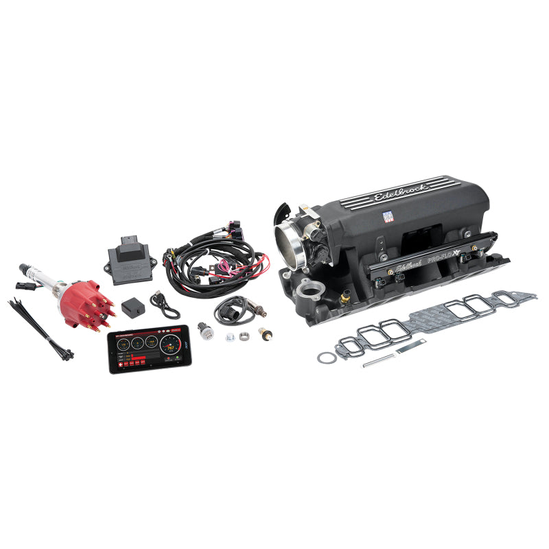 Edelbrock Pro Flo 4 XT EFI System Seq Port BBC Rect Port Std Deck 775 Max HP 60lb/hr Black Finish - DTX Performance