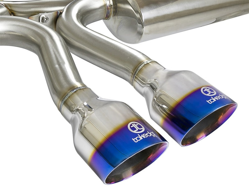 aFe Takeda 3in 304 SS Cat-Back Exhaust System w/ Blue Tips 2017 Honda Civic Si I4 1.5L (t) - DTX Performance