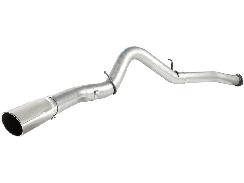 aFe ATLAS 5in DPF-Back Alum Steel Exhaust System Polished Tip GM Diesel Trucks 7.5-10 V8-6.6L td LMM - DTX Performance