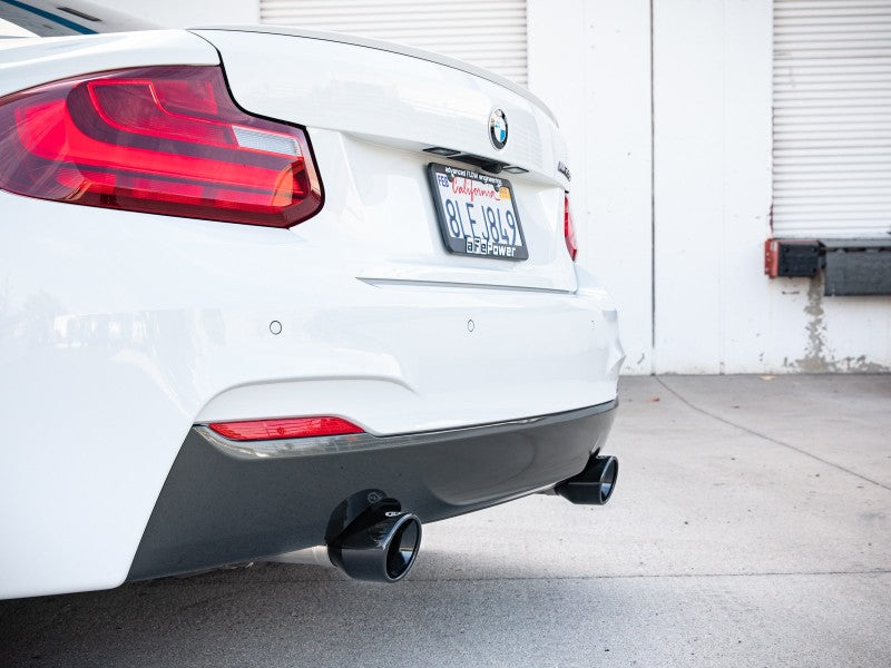 aFe MACHForce XP 3in to 2.5in 304 SS Axle-Back Exhaust w/ Black Tips 14-16 BMW M235i - DTX Performance