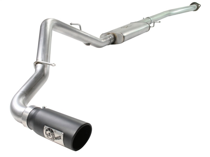 aFe MACHForce XP Exhaust SS-409 Cat-Back w/ 304SS Black Tip 04-07 GM Trucks 1500 V6/V8 - DTX Performance