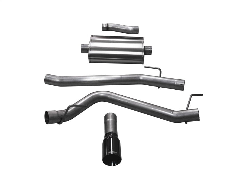 Corsa 2020 Jeep Gladiator JT 3.6L, Single Side Exit Cat-Back Exhaust System w/ Single 4in Black Tip - DTX Performance