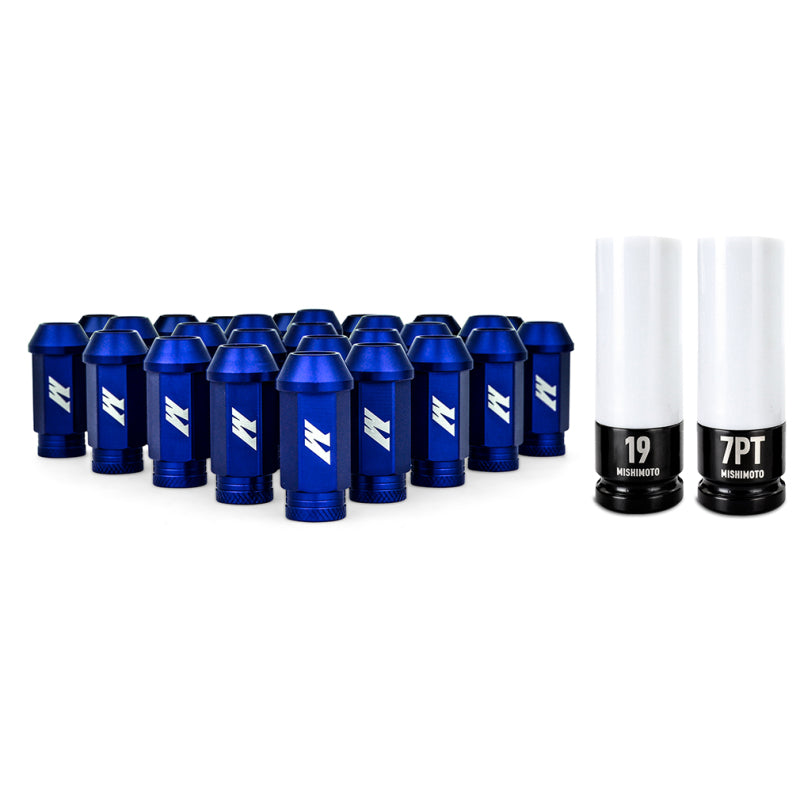 Mishimoto Aluminum Locking Lug Nuts M12x1.5 - 27pc Set - Blue - DTX Performance