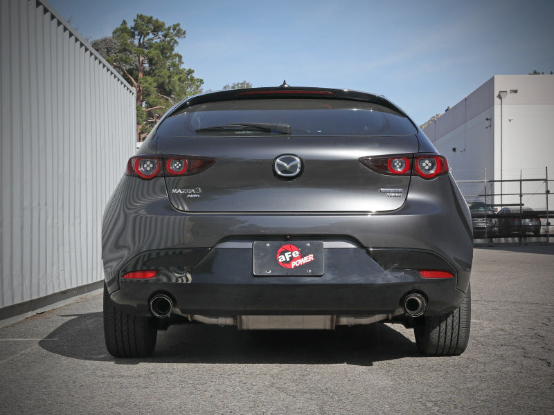 aFe 19-22 Mazda 3 L4 2.5L Takeda 3in to 2-1/2in 304 SS Axle-Back Exhaust w/ Carbon Fiber Tip - DTX Performance