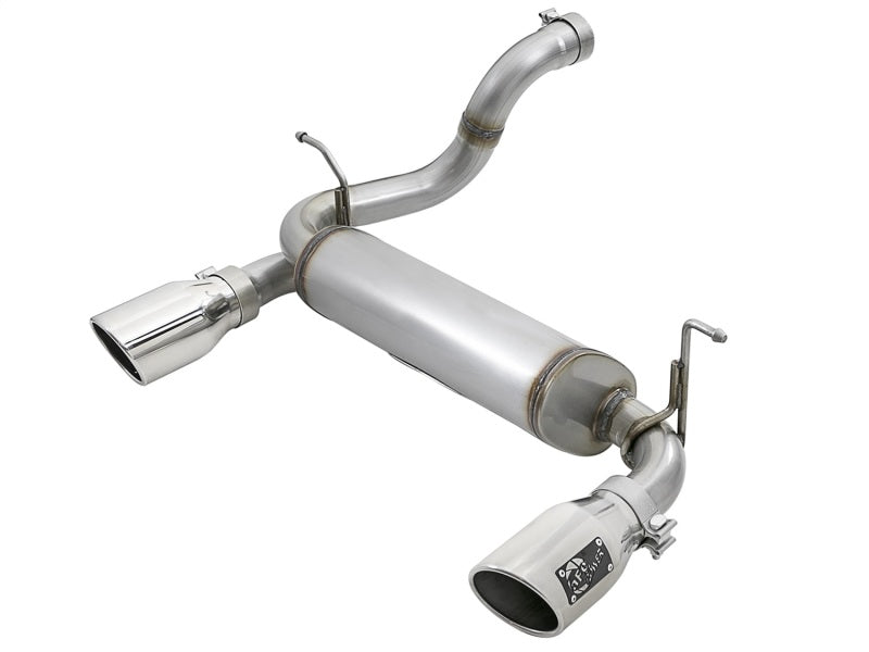 aFe Rebel Series 2.5in 409 SS Axle-Back Exhaust w/ Polished Tips 2018+ Jeep Wrangler (JL) V6 3.6L - DTX Performance