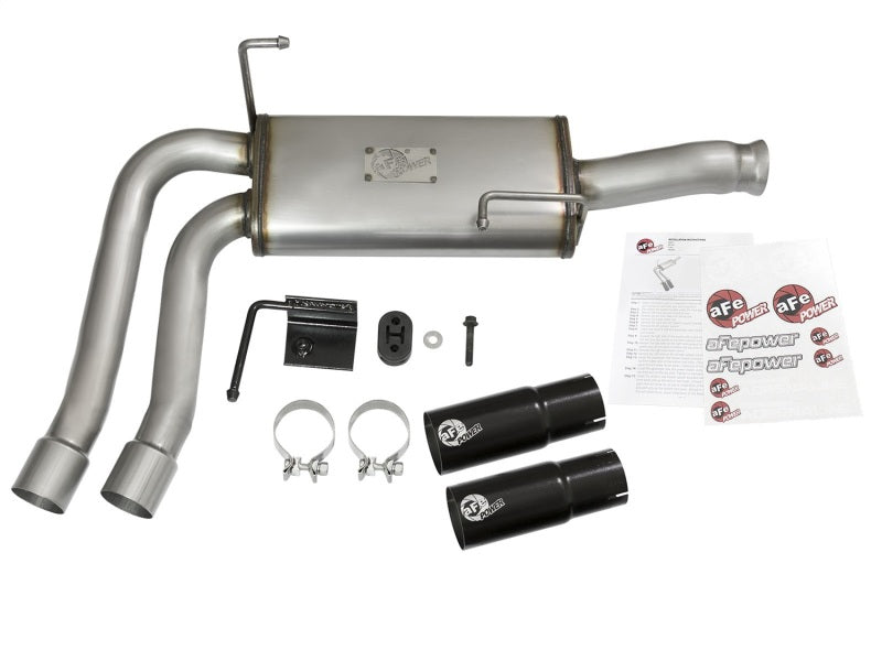 aFe Rebel Series CB Middle-Side Exit SS Exhaust w/ Black Tips 09-16 GM Silverado/Sierra V6/V8 - DTX Performance