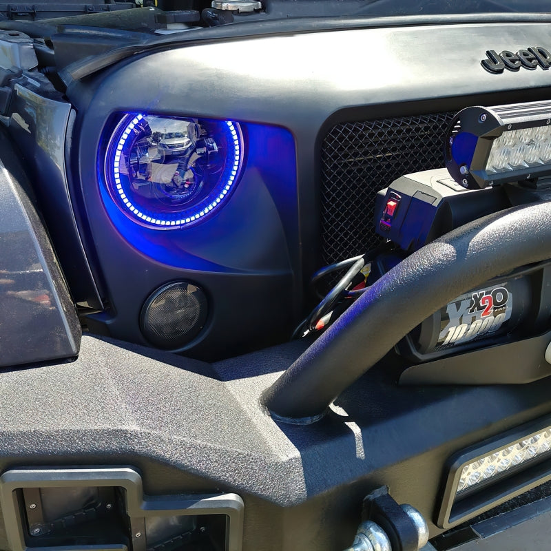 Oracle 7in High Powered LED Headlights - Black Bezel - ColorSHIFT No Controller - DTX Performance