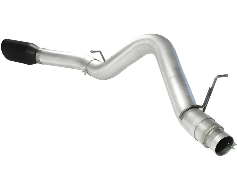 aFe Atlas Exhaust 5in DPF-Back Al Steel 11-13 GM Diesel Trucks V8-6.6L (td) LML (Blk Tip) - DTX Performance