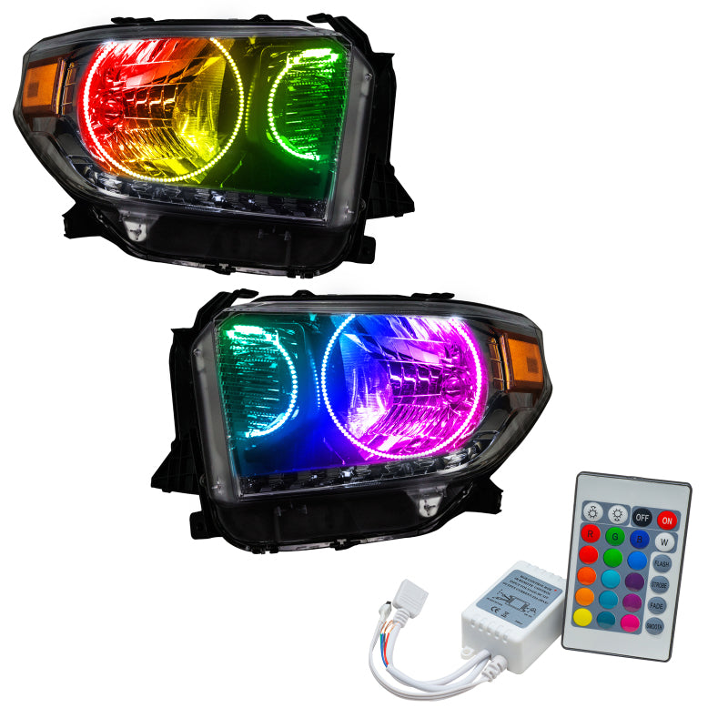 Oracle 14-17 Toyota Tundra SMD HL - Dual Halo Kit - ColorSHIFT w/ Simple Controller - DTX Performance