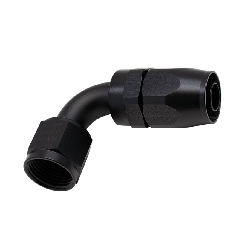 DeatschWerks 10AN Female Swivel 90-Degree Hose End CPE - Anodized Matte Black - DTX Performance