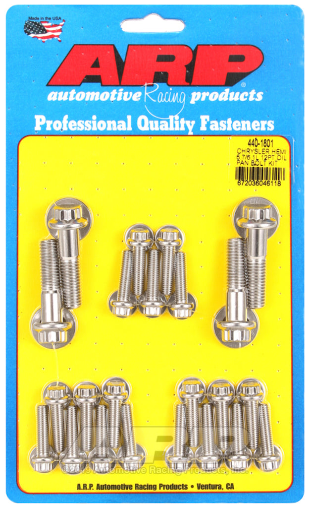 ARP Chrysler Hemi 5.7/6.1L SS 12pt Oil Pan Bolt Kit - DTX Performance